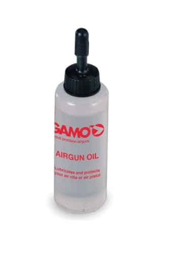 Botella de aceite de pistola de aire comprimido de 25 ml con aguja fina para engrasar y mantener tu pistola de aire, rifle de aire/pistola. No daña los sellos de goma como el aceite convencional.
