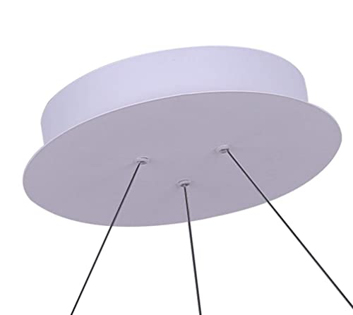Araña de iluminación lustre de alta gama con anillo LED sofisticado para techo 3