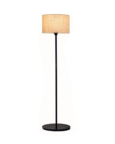 Image of Homesake Rustic Wooden Floor Lamp for Living Room Decorative Night Standing Modern Antique Industrial Vintage Minimalist Side Lamp, Corner Stand Light| Bedrooms | Office (Wooden Base Beige)