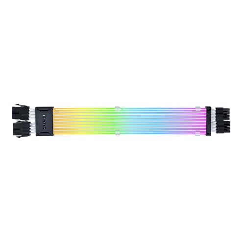 Lian Li Strimer Wireless 8 Pin (PW8-1W-CPU) - Addressable RGB Power Extension Cable Supports CPU EPS - Light Guide - Wireless Controller Not Included - Required