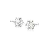 Ross-Simons 1.00 ct. t.w. Moissanite Stud Earrings in Sterling Silver