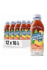 Generic Zero Sugar Iced Tea,Peach Flavor, 16 Fl Oz, 12 Bottles