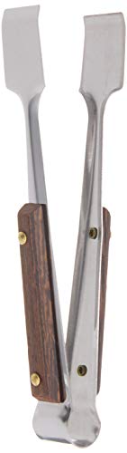 Takagi Shoshido Stainless Steel Wooden Handle Sugar Tongs, 4.3 inches (110 mm)