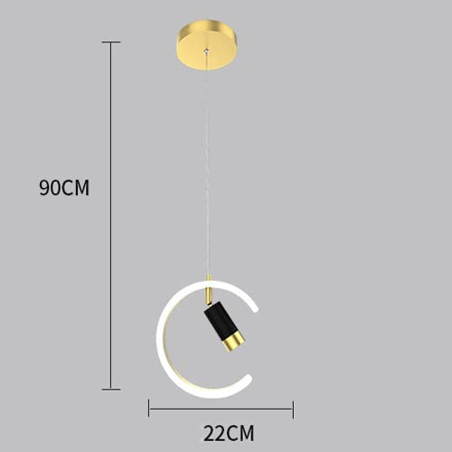 Lámpara colgante de techo para comedor, cocina y hotel con led ajustable 4