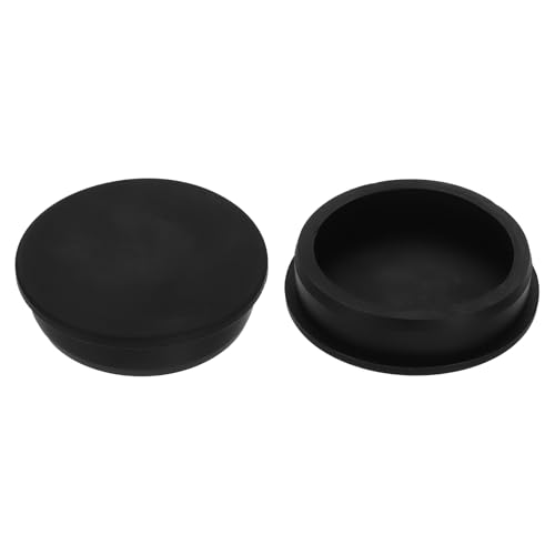 QUARKZMAN 2Pcs Bouchon en Silicone, Bouchon Rond en Caoutchouc Étanche pour Tubes, Bouchons D'Extrémité Adaptés pour Trou De 67mm/2.64" pour Baignoire Bouteille, Noir