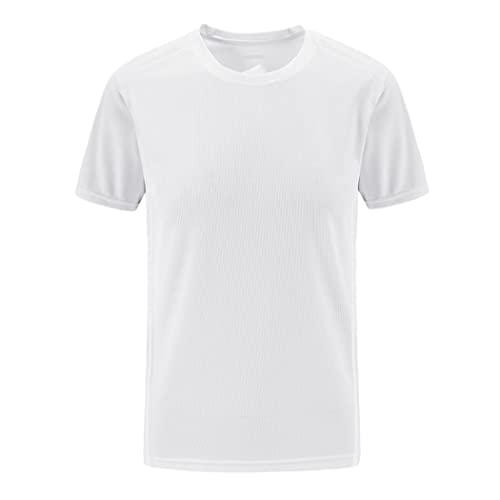 T-shirt d'été décontracté homme blanc grand col rond 6XL léger