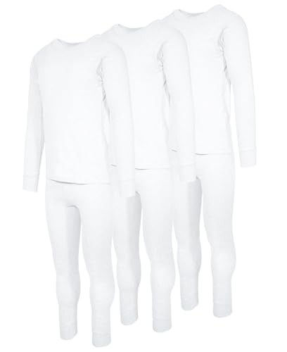 Andrew Scott Mens 2 Piece & 6 Piece Base Layer Long Sleeve + Long Pant Thermal Underwear Set (1 & 3 Pack Mix Match Options)
