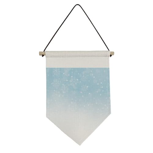 Art mural suspendu flocon de neige bleu en toile imprimée durable