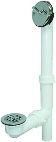 PROFLO PFWO401 1-1/2" Plastic Tubular Tub Drain Fitting - Chrome