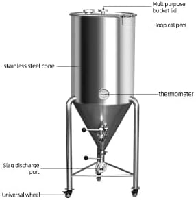 30.4 Gallon Stainless Steel Brew Fermenter Home Brewing Brew Bucket Fermenter With conical base Brewing Equipment