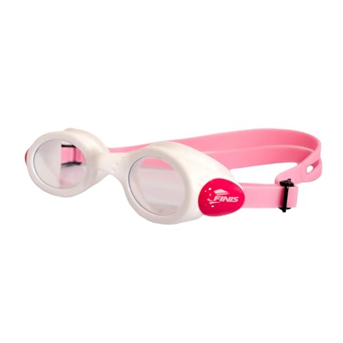 FINIS H3 Swim Goggles for Kids - Ages 3-6 - UV Protection - Anti-Fog Lenses - Leak-Proof Fit - Soft Silicone - White/Pink