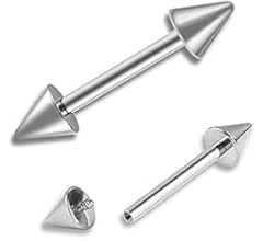 here's ピアス SPINAL SINGLE PIERCE Amazon.com: Xnsjeyy 2PCS 14G G23 Titanium Straight Barbell