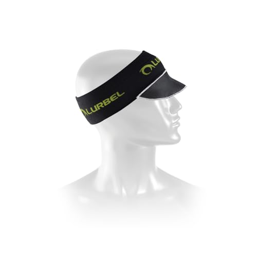 LURBEL Shade, Visera, Adultos Unisex, Visera Running. (FR/ES, Letras, Talla única, Negro/Pistacho)