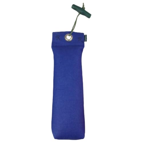 Romneys Hundetraining Dummy 500g - Robust & Schwimmfähig, Apportierprüfungen Zugelassen - Ideal für Wasserarbeit, aus Reißfestem Canvas (blau)