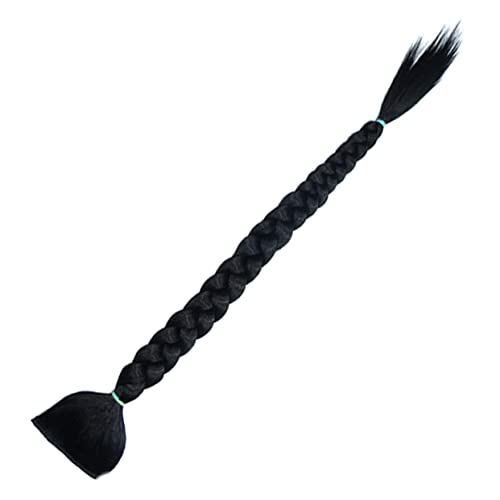 Extension de cheveux tressés orange et noir avec clip lot de 3 pièces