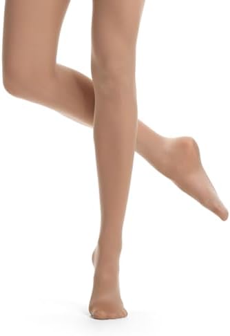 Danskin Women's Compression Footed Tight, Light Toast, C