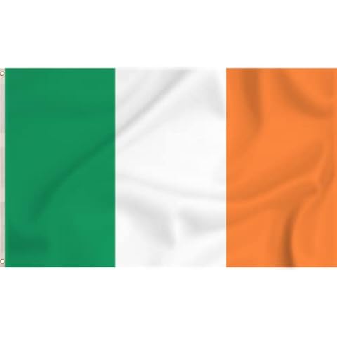 Storm&Lighthouse Ireland Flag 5ft x 3ft with Eyelets - Irish Flag Éire Cover