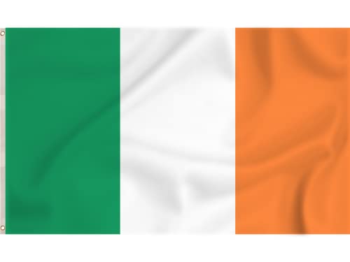 Storm&Lighthouse Ireland Flag Irish Flags 5ft x 3ft with Eyelets Éire St Patricks Day Accessories