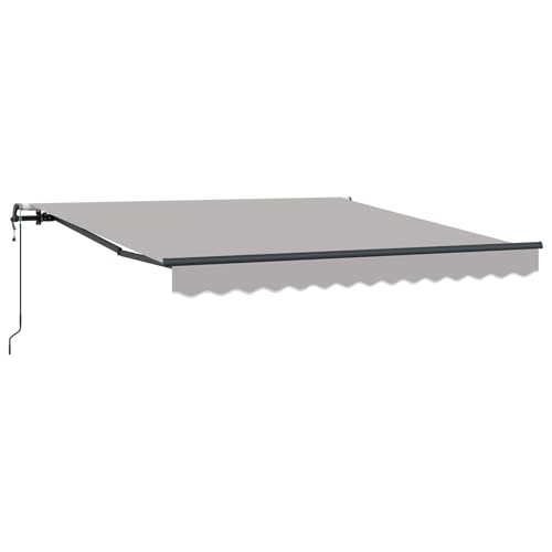 vidaXL Automatisches Markisenlicht Hellgrau 300 x 250cm – Stilvolles und praktisches Sonnensegel für Balkon, Garten und Terrasse. Verstellbares...
