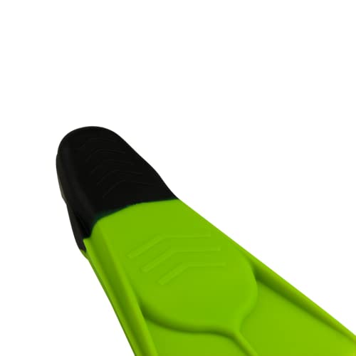 MARU Training Fins, Silicone Swimming Flippers for Stronger, Faster Kick with Greater Propulsion, Unisex Swimming Fins for Adults and Kids (Neon Lime/Black, Size 6/7 39/40)