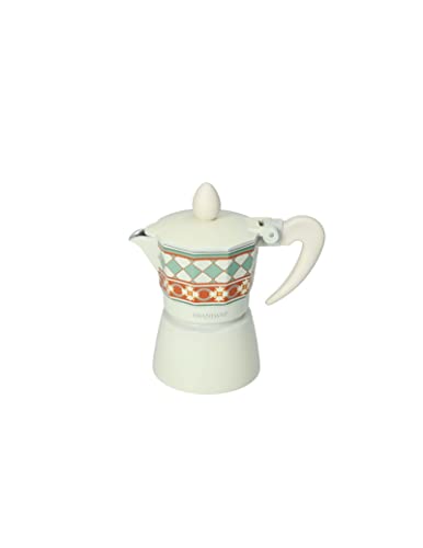 Brandani 52624 Caffettiera Le Cementine Quadrella 1 Tazza, Alluminio, No Induzione, 50ml, 1-2 tazzine