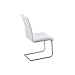 Best Master Furniture Mirage Faux Leather Parson Dining Chair, Set of 2, White