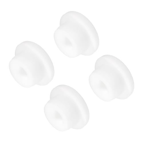 Image of MECCANIXITY 4pcs T-Shaped Silicone Plugs 20mm 13 /16 Inch Dia Snap in Plug Hole Seal Cover Round Rubber Stopper for Kitchen Rubber Bulkheads Waterproof Sealing Plugs White