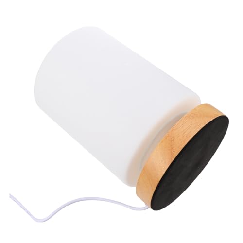 Lámpara de Mesa de Noche LED de Madera con Control Táctil USB miniatura 1