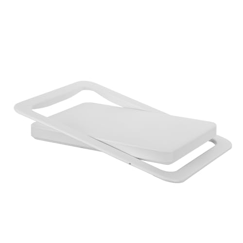 JECOMPRIS Tapa Abatible Empotrada para Cubo de Basura de Encimera Acero Inoxidable 430 Cuadrada 27 CM Resistente y Compacta para Cocina Baño y Oficina Cubierta para Residuos Higiene y