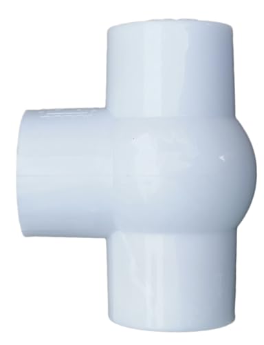 Image of ESEKSAFAR Plain UPVC T-Way Ball valve for (32-33) mm outer diameter pipe fitting (1 inchinch BSP Short handle)
