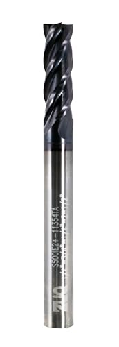 Image of ZUQ | 1 /4 inch Dia, 1 /4 inch Shank, Solid Carbide 4 Flute Square End Mill, Uneven Flute, Variable Helix, AlTiN Coated, for Alloyed Steel, Hardened Steel up to 55 HRC (S500IE2-11354TA-1 /4)