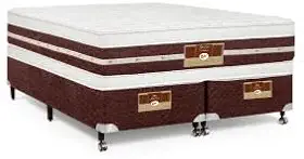 Cama Box + Colchão Castor King Silver Star Air Double Face Hibrido 180x200x61cm