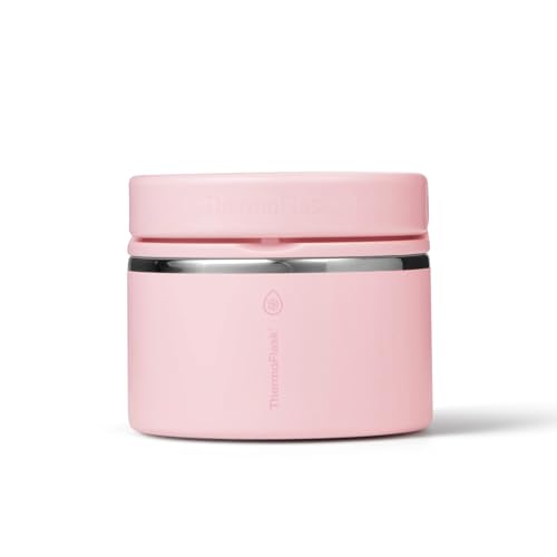 Image of ThermoFlask Insulated Food Jar with Leakproof Lid (12 oz, Blush) - Stainless Steel Food Containers for Hot & Cold Meals, Lunch, Soup & Snacks