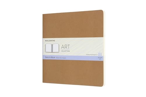 Carnet de croquis Moleskine 19x19 cm carré avec papier kraft brun 88 pages souples