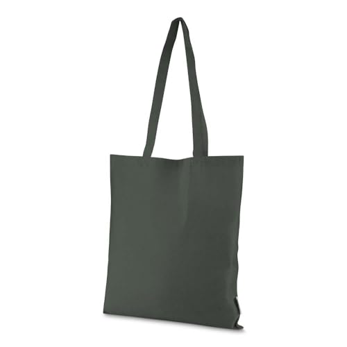 Sacola Ecobag UTIMAIS+ em Algodão Reciclado 140g/m² 42x38cm com Alça Fixa 33cm para Compras e uso diário, Verde ES