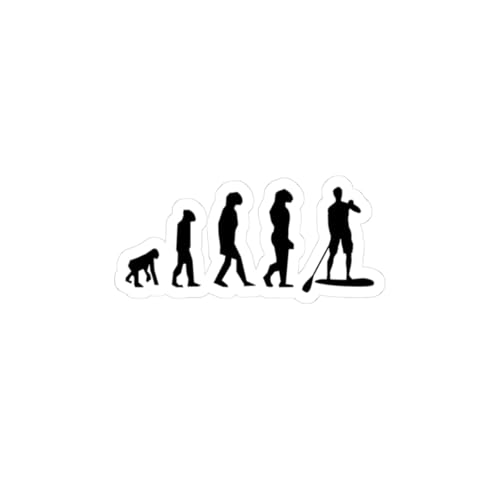 Evolution Paddleboarding Sticker - Funny SUP Vinyl Decal for Water Sport Lovers