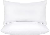 Utopia Bedding Throw Pillows Insert (Pack of 2, White) - 12 x 20 Inches Bed and Couch Pillows - Indoor Decorative Pillows