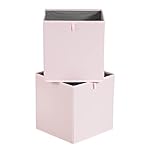 Amazon Basics Cube Organizer Bins, Collapsible Storage Baskets for Shelves, Peony Pink, Pack of 6, 13x15x13" - Image 2