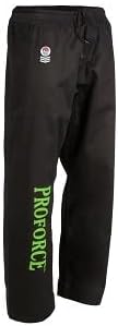 ProForce Sport 8 oz. Combat Pants - Black w/Neon Green - Size 4 - fits 511" - 185lbs-210 lbs