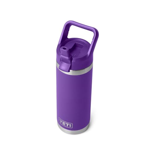 Image of YETI Rambler 18 oz Bottle, Vacuum Insulated, Stainless Steel with Color Matching Straw Cap, Pace Purple