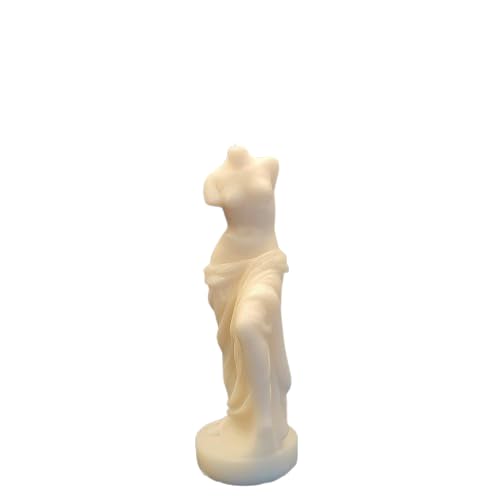 Venus Handmade Soy Wax Candle - Unscented & Smokeless - Luxurious Interior Greek Mythology Goddess of Love and Beauty - Eco Friendly Home Bedroom Interior Art Décor Gift Idea - 7.5 x 2.5 inches