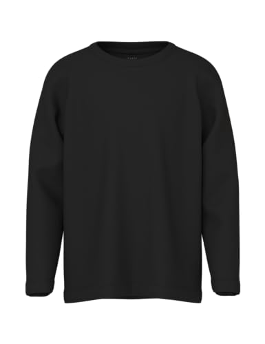 NAME IT Jungen Nkmvobbo Top Noos Langarmshirt, Schwarz, 158-164 EU