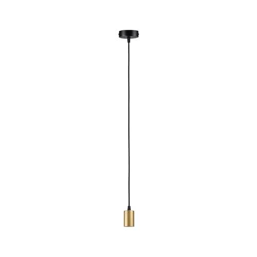 Paulmann 71134 Pendelleuchte Ravi IP44 E27 max. 60W Schwarz matt, Gold Pendel ohne Leuchtmittel