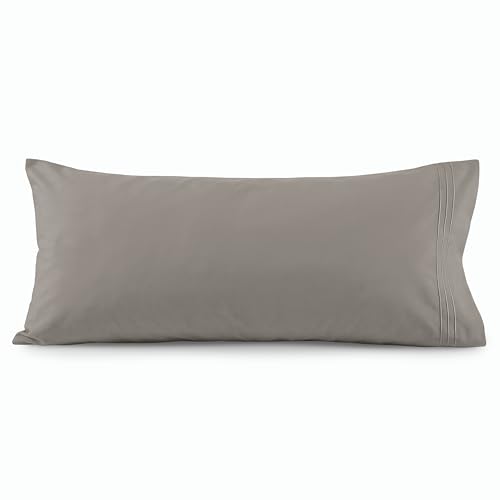 Image of Elegant Comfort Luxury Ultra-Soft 1-Piece Body Pillowcase - 1500 Premium Hotel Quality Microfiber Double Brushed - Wrinkle Resistant, Body Pillowcase Size, Grey