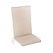 Edenjardi Cojín textilene para sillas de Exterior reclinables Color Arena, Tamaño 114x48x5 cm, Tela Antimanchas, Desenfundable