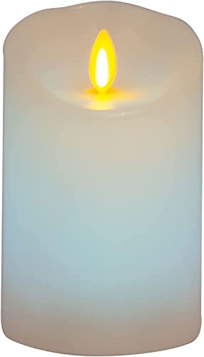 Luminara Colour Changing Flameless Pillar Moving Flame LED Candle, Scalloped Edge, Real Wax - Image 2