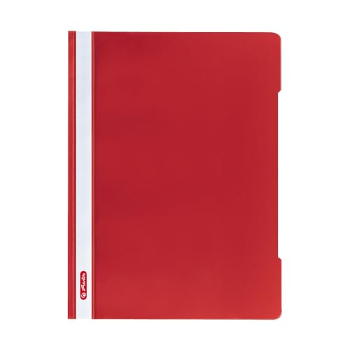 Herlitz Schnellhefter quality A4, Kunststoff, rot, 10 Stück