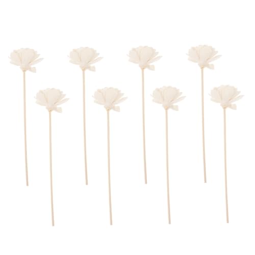 ULDIGI 8 Piezas Varillas Difusoras de Aromas con Flores de Ratán para Decoración de Hogar y Oficina Accesorios Elegantes para Difusor de Aceites Esenciales