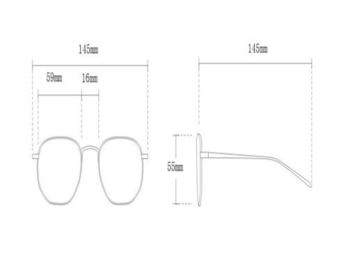 Large Frame Outdoor Sunglasses For Men And Women Square Vacation Commuter Sun Glasses4