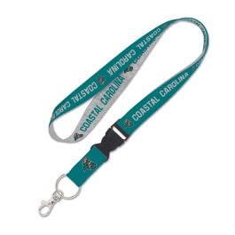 Lanière Coastal Carolina Chanticleers bleu sarcelle avec boucle 2,5 cm